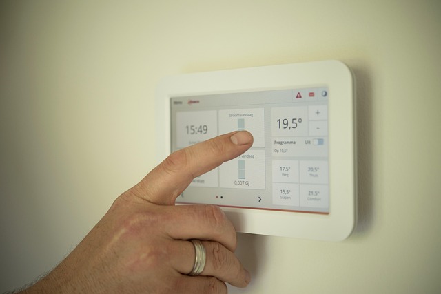 mobile app interface showing smart home dashboard with energy and security controls